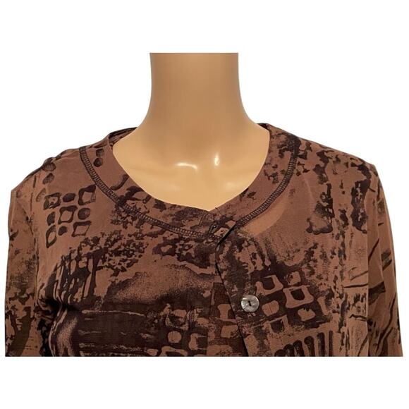 Chico's Sheer Printed Cardigan and Tank, Size 2 - Picture 3 of 7